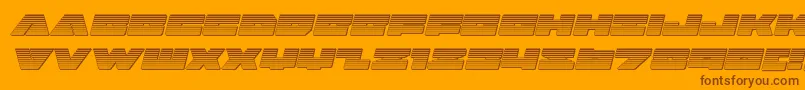 Шрифт badaxechromeital – коричневые шрифты на оранжевом фоне