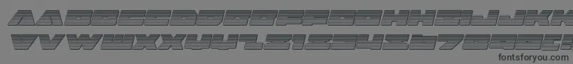 badaxechromeital Font – Black Fonts on Gray Background
