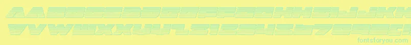 badaxechromeital Font – Green Fonts on Yellow Background