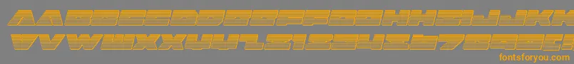 badaxechromeital Font – Orange Fonts on Gray Background