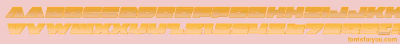 badaxechromeital Font – Orange Fonts on Pink Background