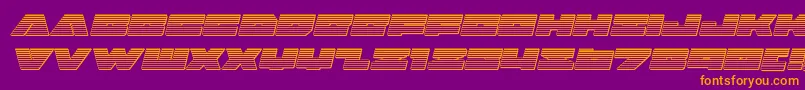 badaxechromeital Font – Orange Fonts on Purple Background