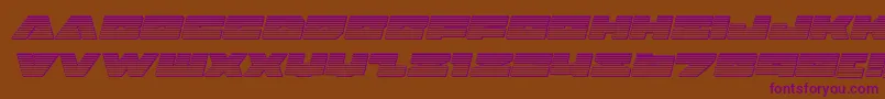 badaxechromeital Font – Purple Fonts on Brown Background