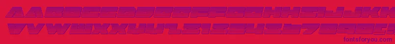 badaxechromeital Font – Purple Fonts on Red Background