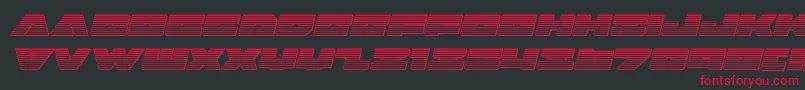badaxechromeital Font – Red Fonts on Black Background