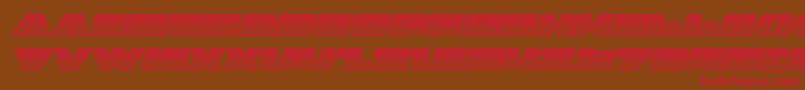 badaxechromeital Font – Red Fonts on Brown Background