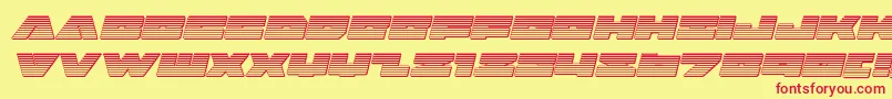 badaxechromeital Font – Red Fonts on Yellow Background