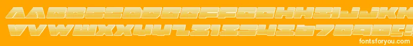 badaxechromeital Font – White Fonts on Orange Background