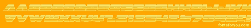 badaxechromeital Font – Yellow Fonts on Orange Background
