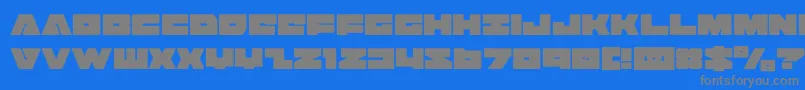 badaxecond Font – Gray Fonts on Blue Background