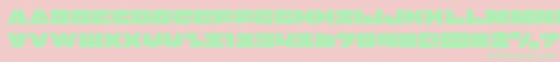 badaxecond Font – Green Fonts on Pink Background