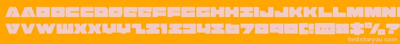 badaxecond Font – Pink Fonts on Orange Background