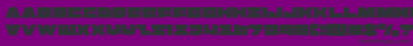 badaxecond Font – Black Fonts on Purple Background