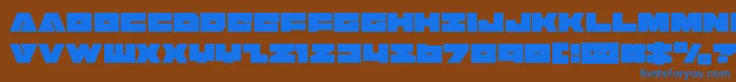 badaxecond Font – Blue Fonts on Brown Background