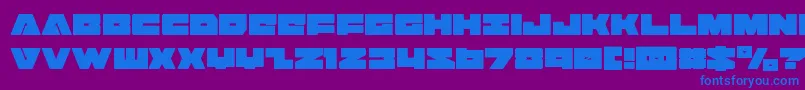 badaxecond Font – Blue Fonts on Purple Background