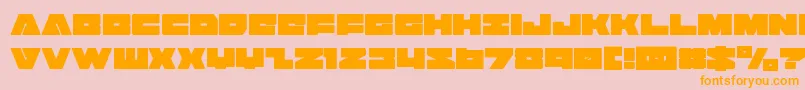 badaxecond Font – Orange Fonts on Pink Background