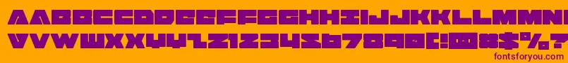 badaxecond Font – Purple Fonts on Orange Background