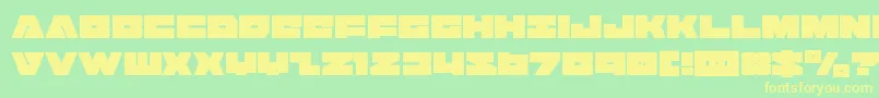 badaxecond Font – Yellow Fonts on Green Background