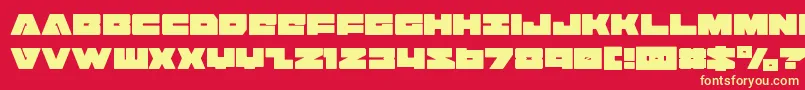 badaxecond Font – Yellow Fonts on Red Background