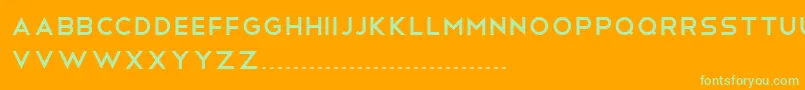 Telegrafico Font – Green Fonts on Orange Background
