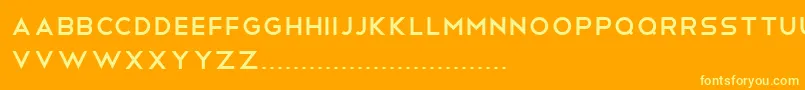 Telegrafico-Schriftart – Gelbe Schriften auf orangefarbenem Hintergrund