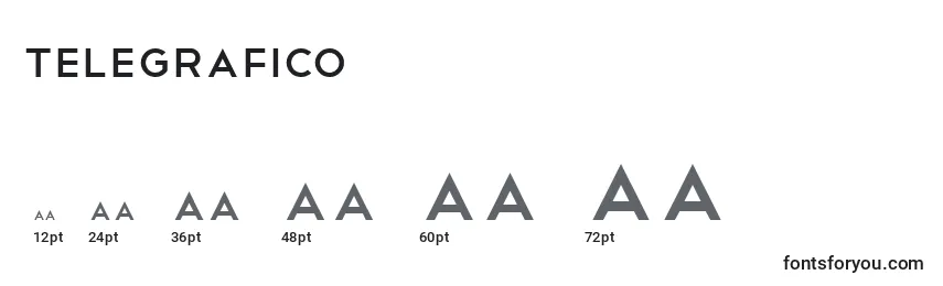 Размеры шрифта Telegrafico