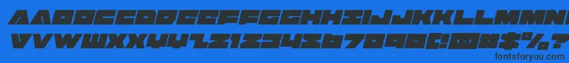 badaxecondital Font – Black Fonts on Blue Background