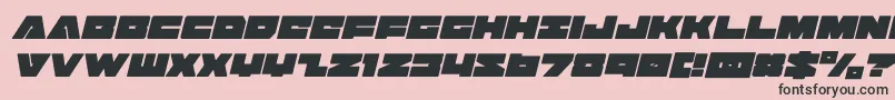 フォントbadaxecondital – ピンクの背景に黒い文字