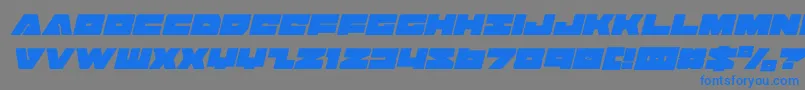 badaxecondital Font – Blue Fonts on Gray Background