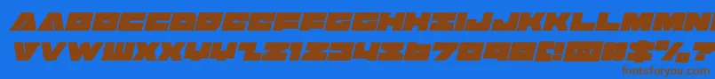 badaxecondital Font – Brown Fonts on Blue Background