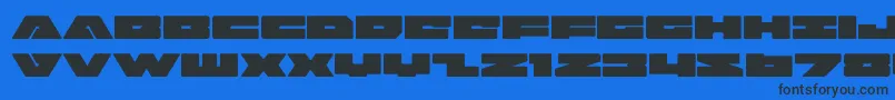 Czcionka badaxeexpand – czarne czcionki na niebieskim tle