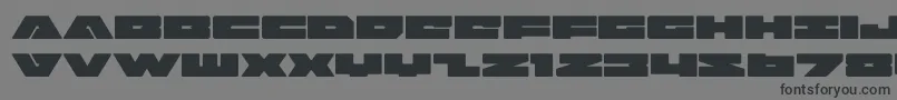 フォントbadaxeexpand – 黒い文字の灰色の背景