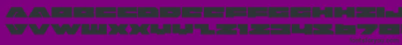 badaxeexpand-Schriftart – Schwarze Schriften auf violettem Hintergrund