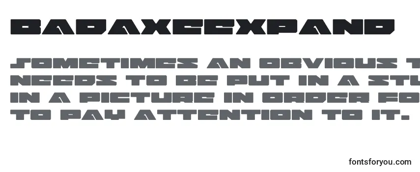 Badaxeexpand (120472) フォントのレビュー
