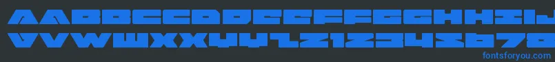 badaxeexpand Font – Blue Fonts on Black Background