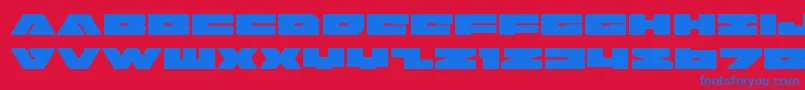 badaxeexpand Font – Blue Fonts on Red Background
