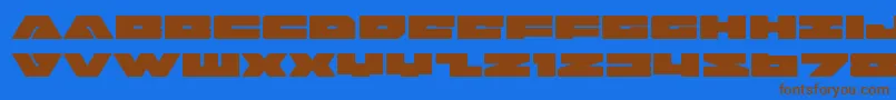 badaxeexpand Font – Brown Fonts on Blue Background
