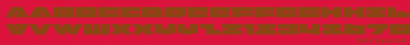 badaxeexpand Font – Brown Fonts on Red Background