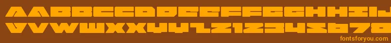 badaxeexpand Font – Orange Fonts on Brown Background