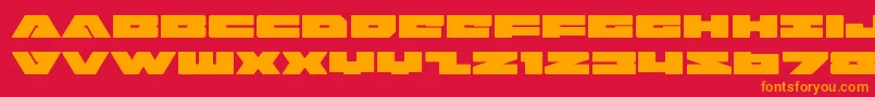 badaxeexpand Font – Orange Fonts on Red Background