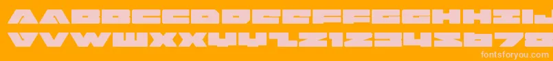 badaxeexpand Font – Pink Fonts on Orange Background