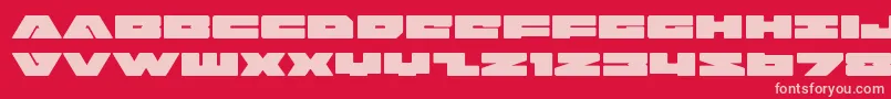 badaxeexpand Font – Pink Fonts on Red Background