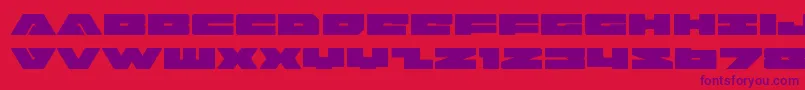 badaxeexpand Font – Purple Fonts on Red Background