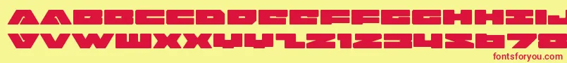 badaxeexpand Font – Red Fonts on Yellow Background