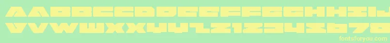 badaxeexpand Font – Yellow Fonts on Green Background