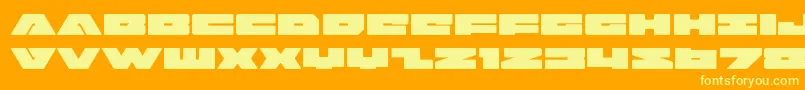 badaxeexpand Font – Yellow Fonts on Orange Background