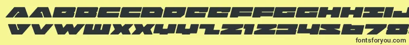 badaxeexpandital Font – Black Fonts on Yellow Background