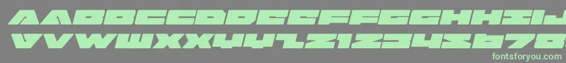 フォントbadaxeexpandital – 灰色の背景に緑のフォント