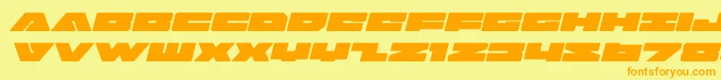 Saiba mais sobre a fonte badaxeexpandital Fonte badaxeexpandital – fontes laranjas em um fundo amarelo