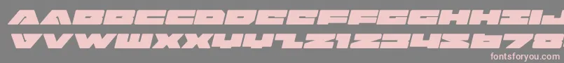 フォントbadaxeexpandital – 灰色の背景にピンクのフォント